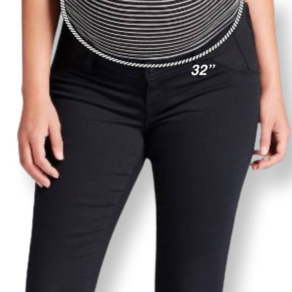 Isabel Maternity - Inset Panel Skinny Maternity Jeans - Size 4/27 - Black Color - Picture 3 of 10